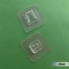 Gancho adhesivo doble transparente