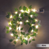 Guirnalda de hojas artificiales con luz led