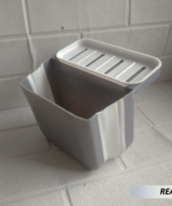 Recipiente plegable con ventosa escurridor para cocina