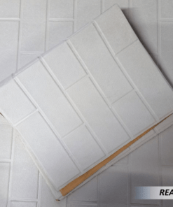 Papel tapiz pintado ladrillos blancos